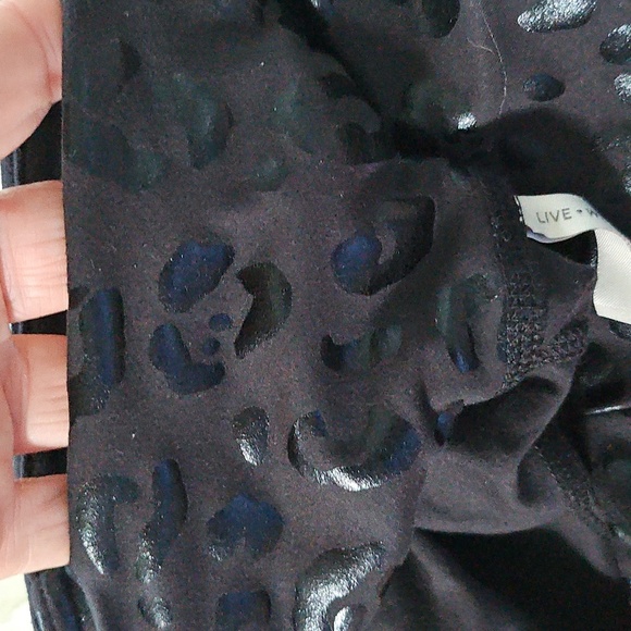 Cato Black on Black Leopard Print Leggings - Picture 6 of 13